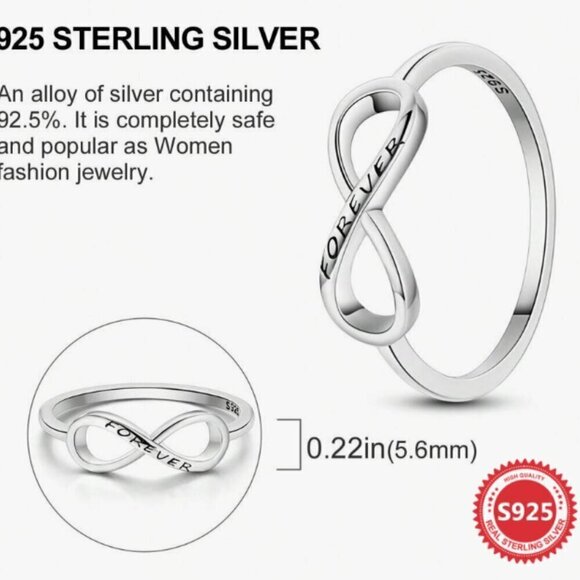 925 Silver Forever Infinity Ring - Picture 3 of 7